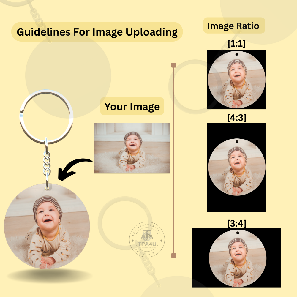Custom Round MDF Keychain – Double-Side Photo Printable