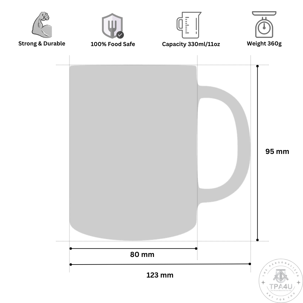 Customized 11oz Coffee Mugs with Color Inside