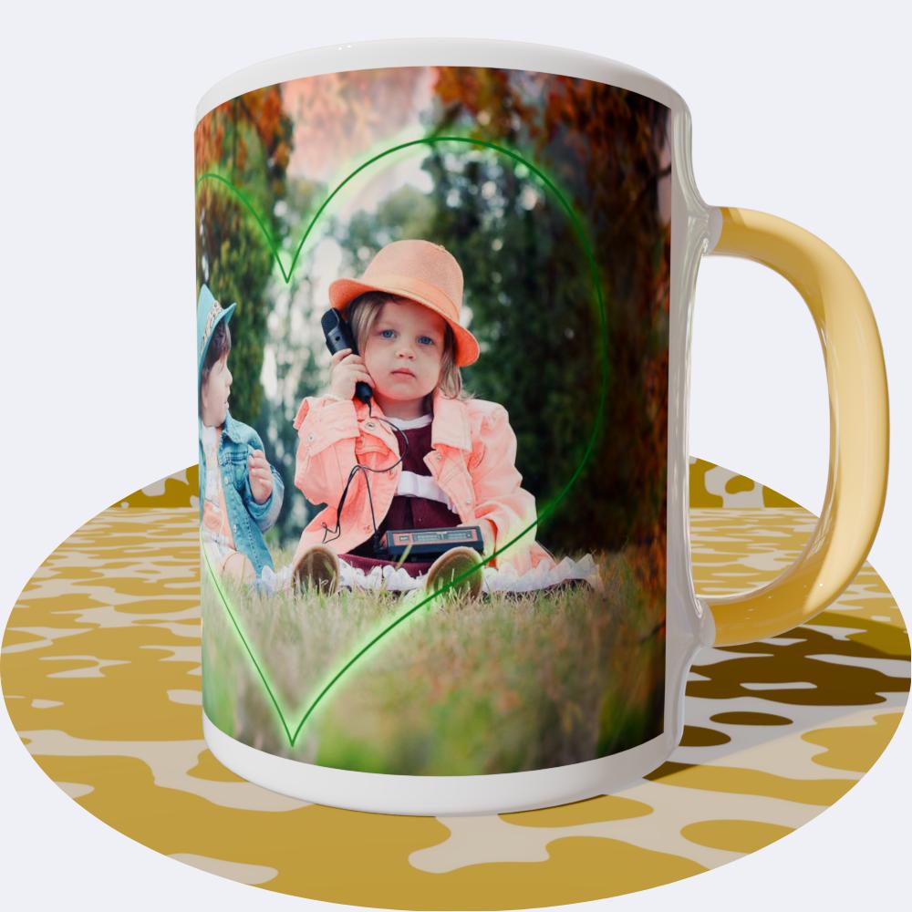Birthday Yellow Round Mugs