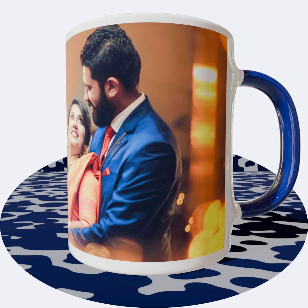 Anniversary Blue Round  Mugs