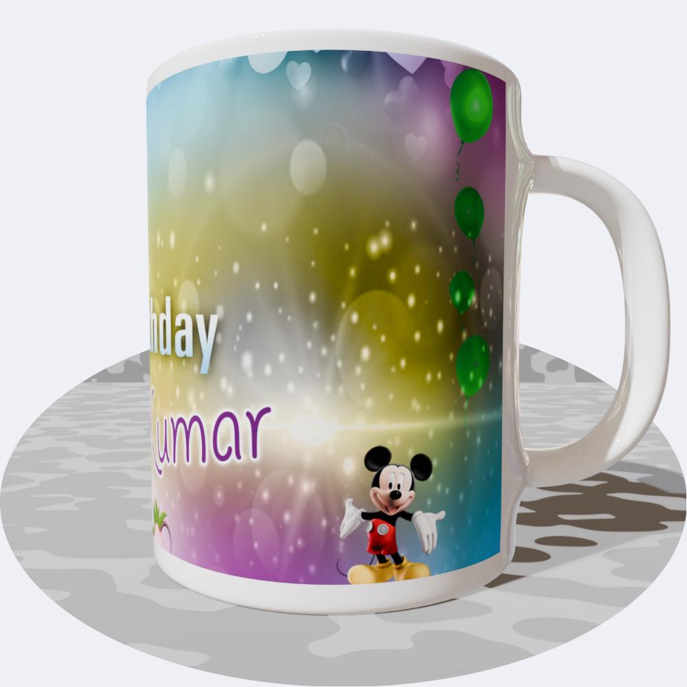 Birthday White Round Mugs