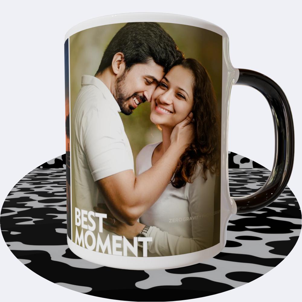 Anniversary Black Round  Mugs