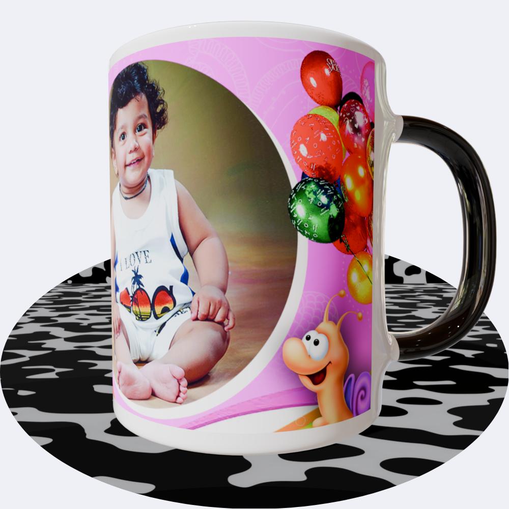 Kids Black Round  Mugs