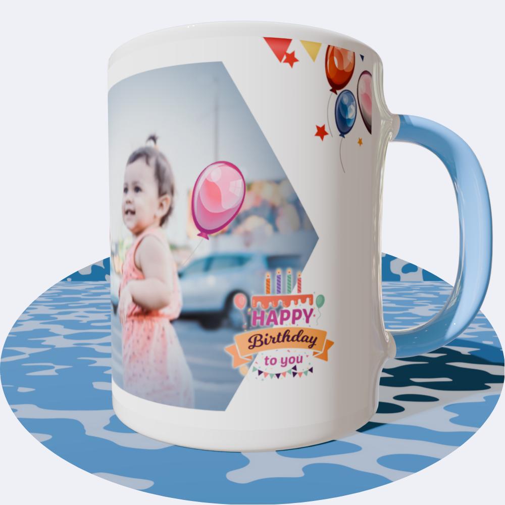 Kids Light Blue Round  Mugs