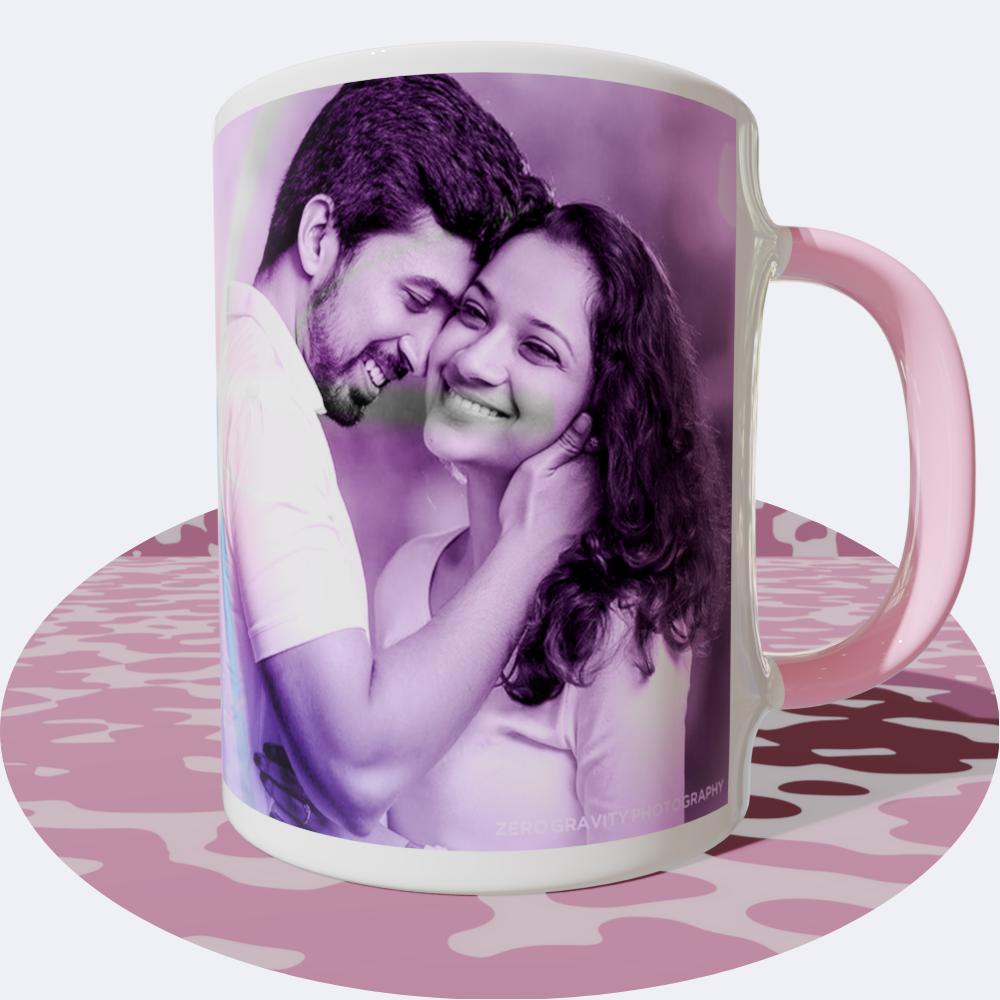 Anniversary Pink Round  Mugs