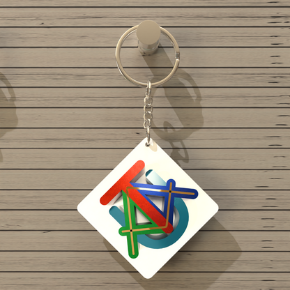 Custom Square MDF Keychain – Double-Side Photo Printable