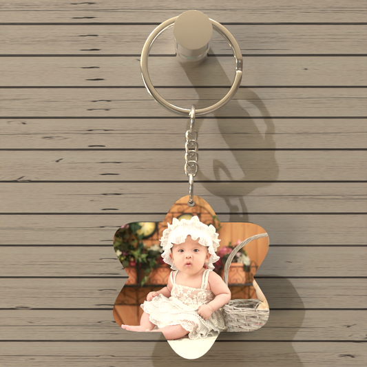 6 Point Star MDF Keychain – Double Side Printable