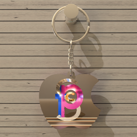 Apple Shape MDF Keychain – Double Side Photo Printable