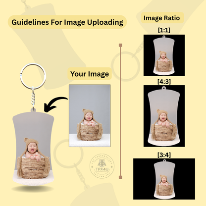Belly Rectangle MDF Keychain – Double Side Photo Print