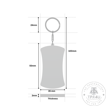 Belly Rectangle MDF Keychain – Double Side Photo Print