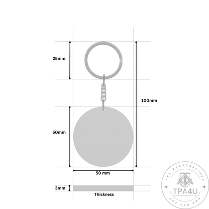 Custom Round MDF Keychain – Double-Side Photo Printable