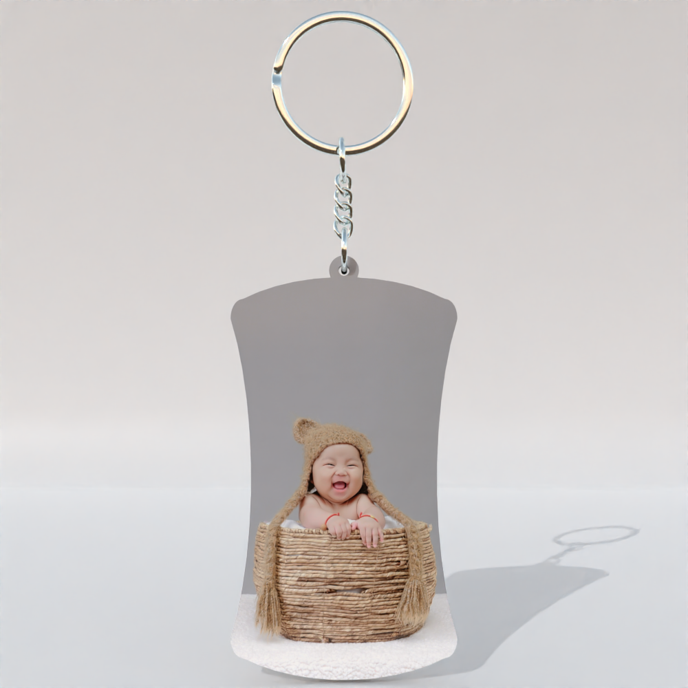 Belly Rectangle MDF Keychain – Double Side Photo Print