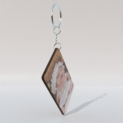 Custom Rectangle MDF Keychain – Double Side Photo Print