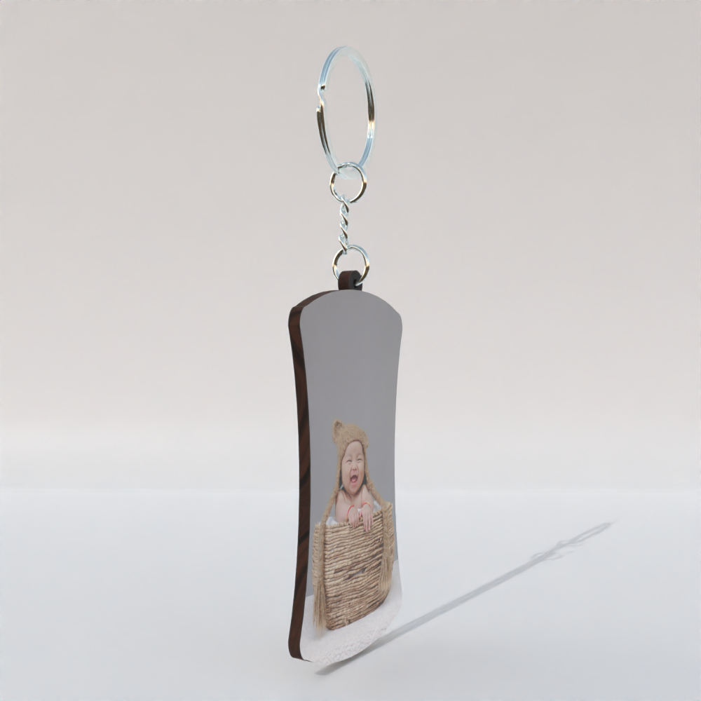 Belly Rectangle MDF Keychain – Double Side Photo Print