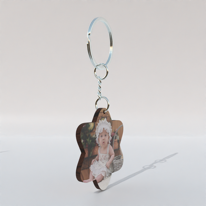 6 Point Star MDF Keychain – Double Side Printable