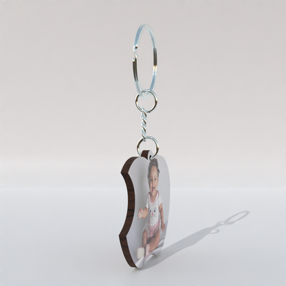 Apple Shape MDF Keychain – Double Side Photo Printable